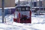 Snow Plow parked on the siding